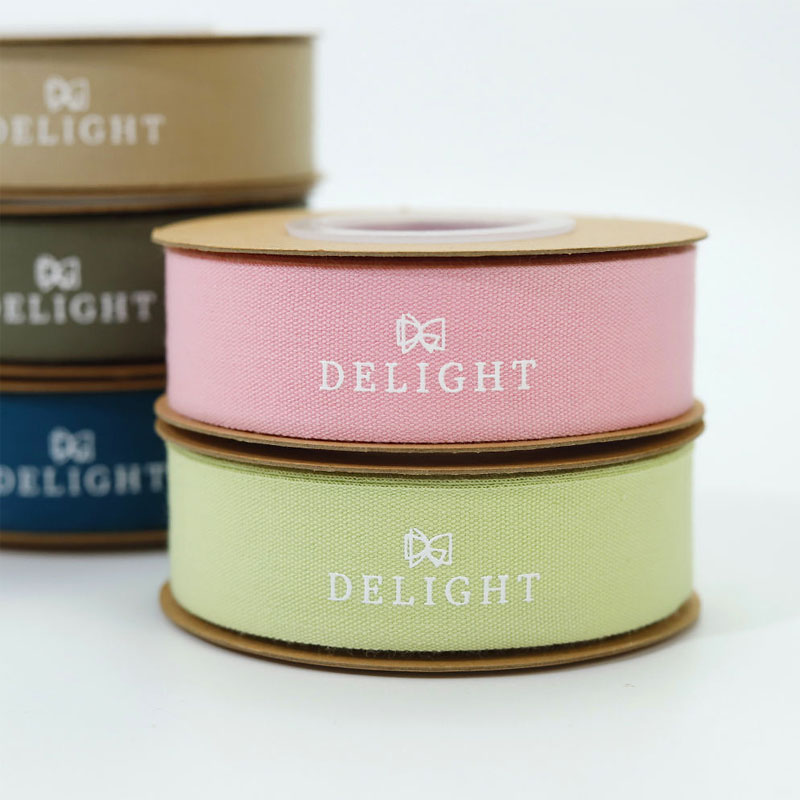 19mm (5/8-Inch) Gold-Foil Hot-Stamped Cotton Ribbon