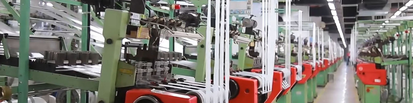 Meedee ribbon factory building and production floor in Xiamen, China