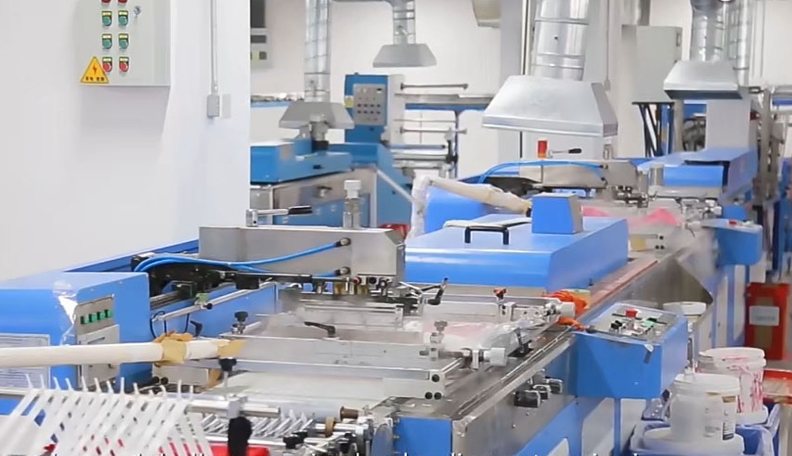 Ribbon production line in operation