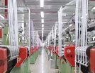 Ribbon rolls on the production line