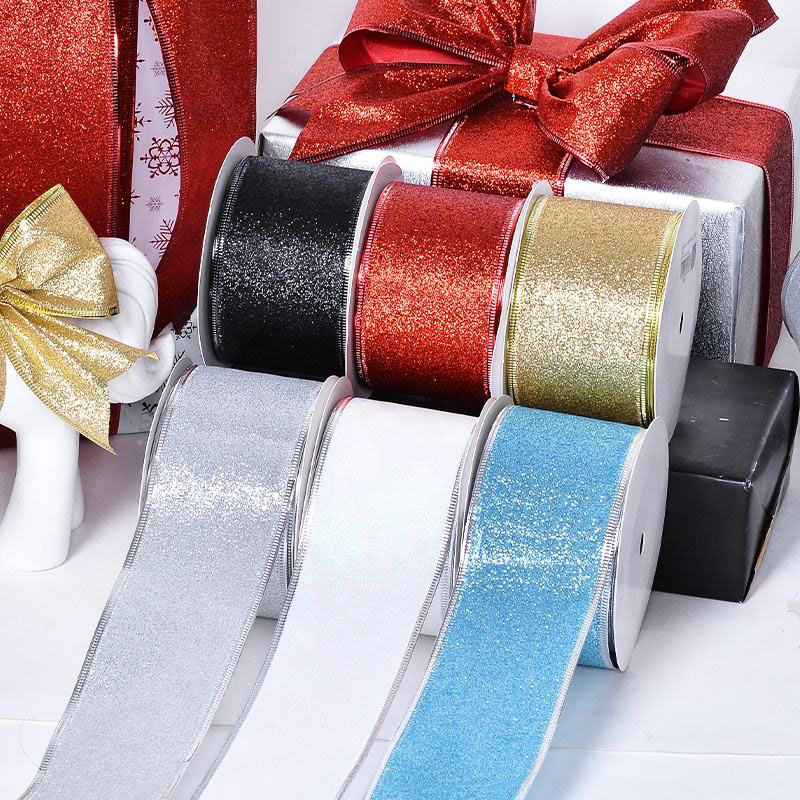 Wired edge ribbon for wreaths and hair bows