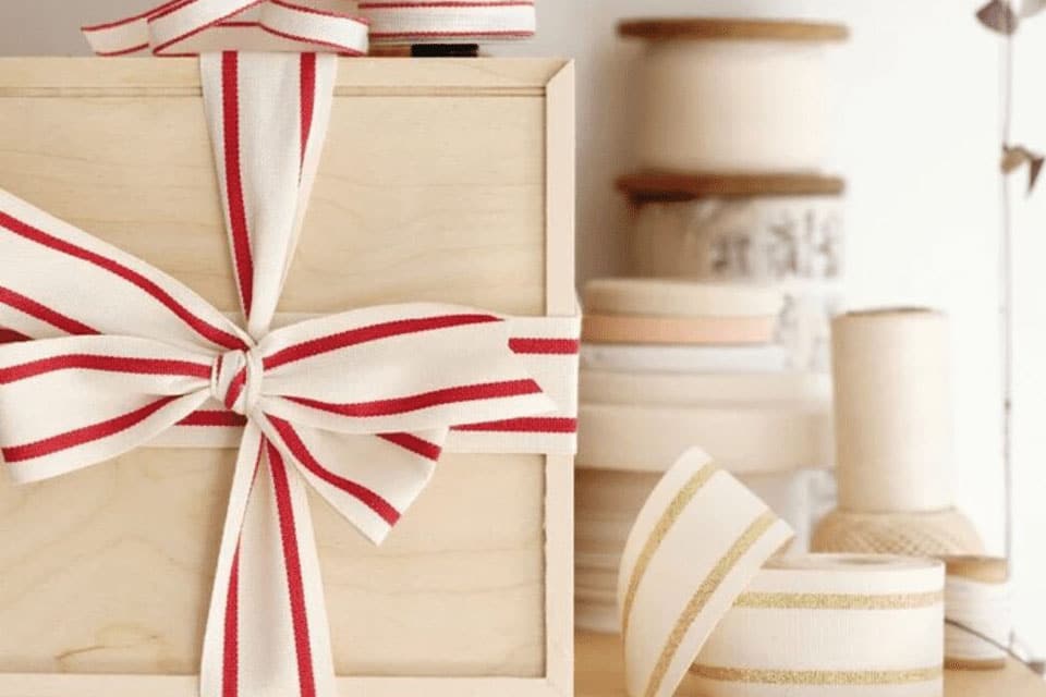 How to tie ribbon on a box tutorial
