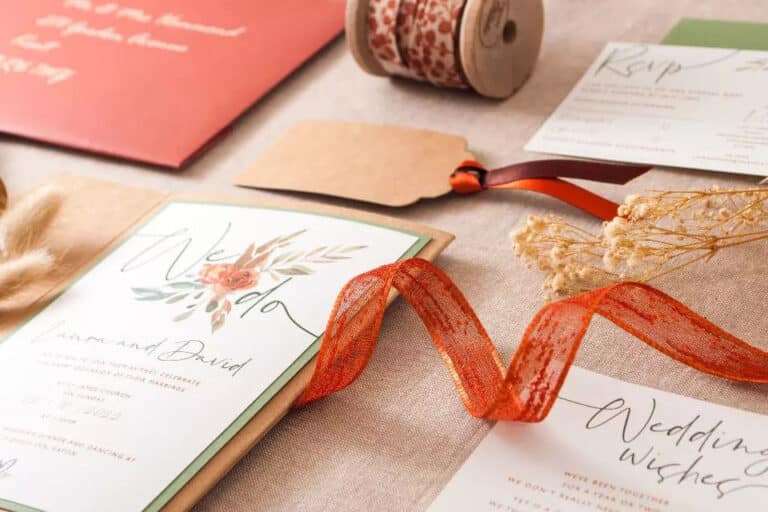 Close view of ribbon ends for fraying prevention methods