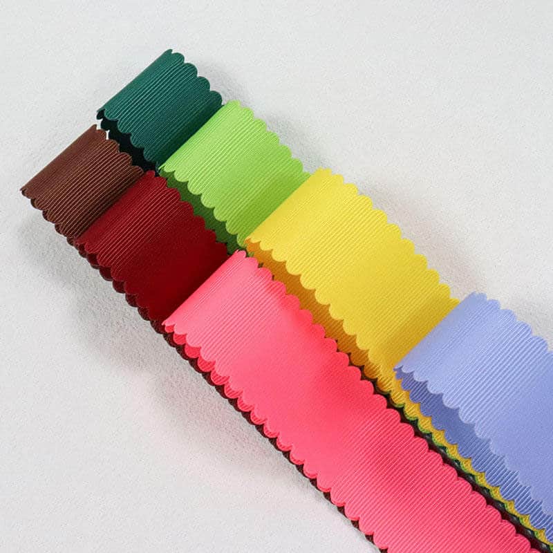 Bänder mit Spitzensaum 4 Grosgrain mit Spitzenkante, farbenfrohes Farbsortiment