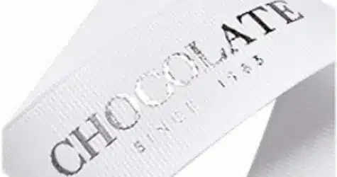 Plastisol and foil print ribbon sample